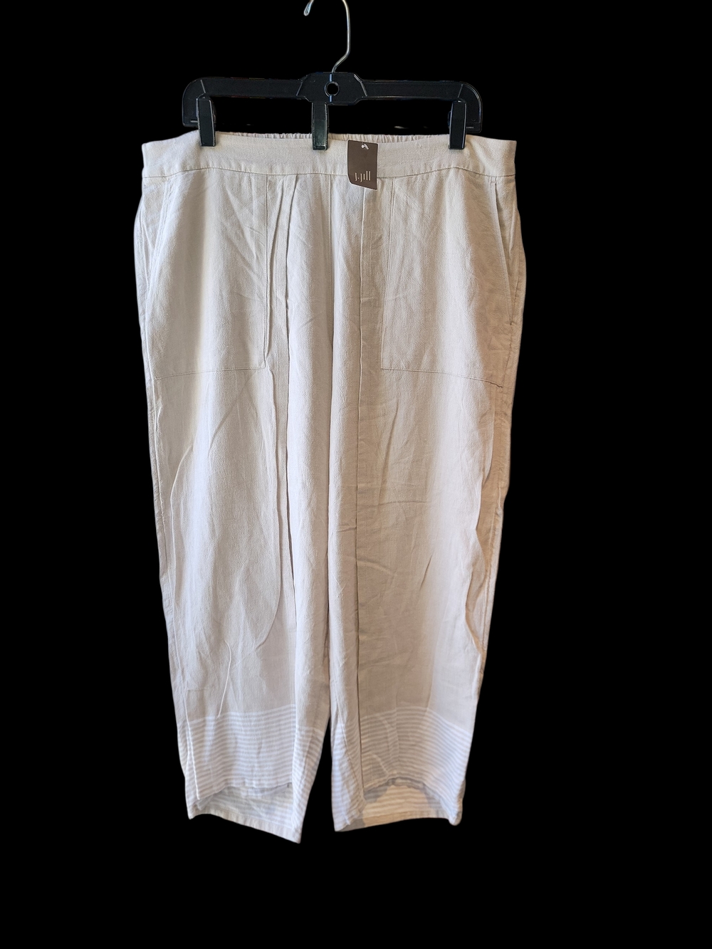 J.jill Light Beige Wide Leg Linen Blend Pants